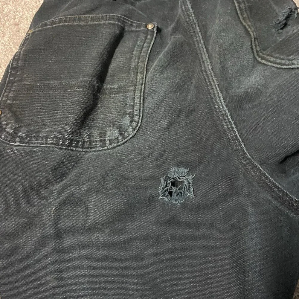 Mens Black Destroyed Carhartt 32 X 34